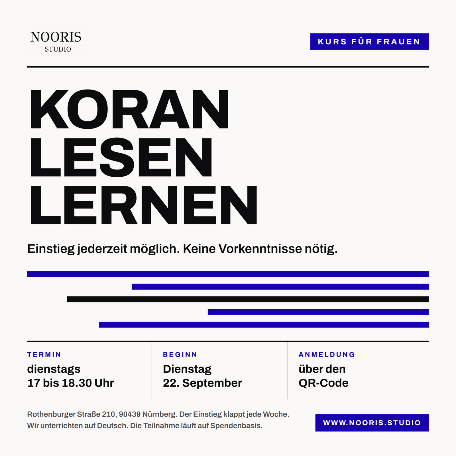 Koran lesen lernen Flyer